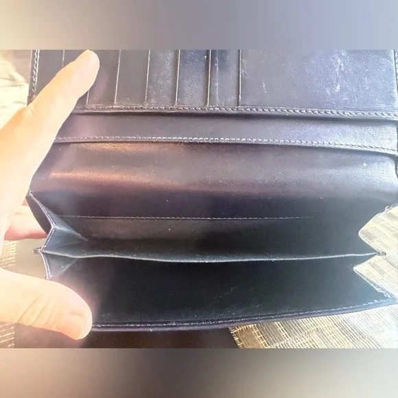 Gucci EUC Blue GG Imprime Canvas Continental Bifold Long Wallet - Picture 8 of 10